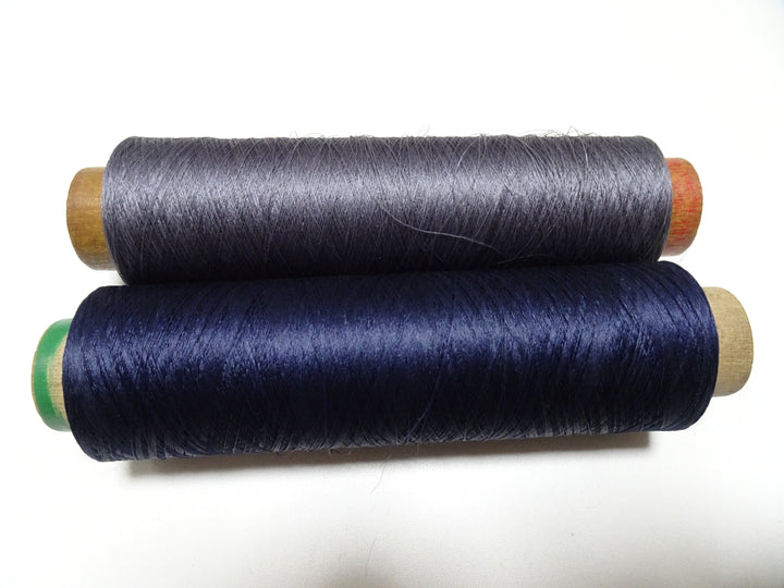 Japanese Vintage Silk Thread & Woodn Spool 2sets Embroidery 18738