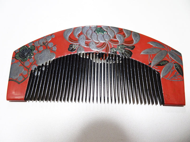 Japanese Vintage  Wooden Comb Makie & Raden 15149