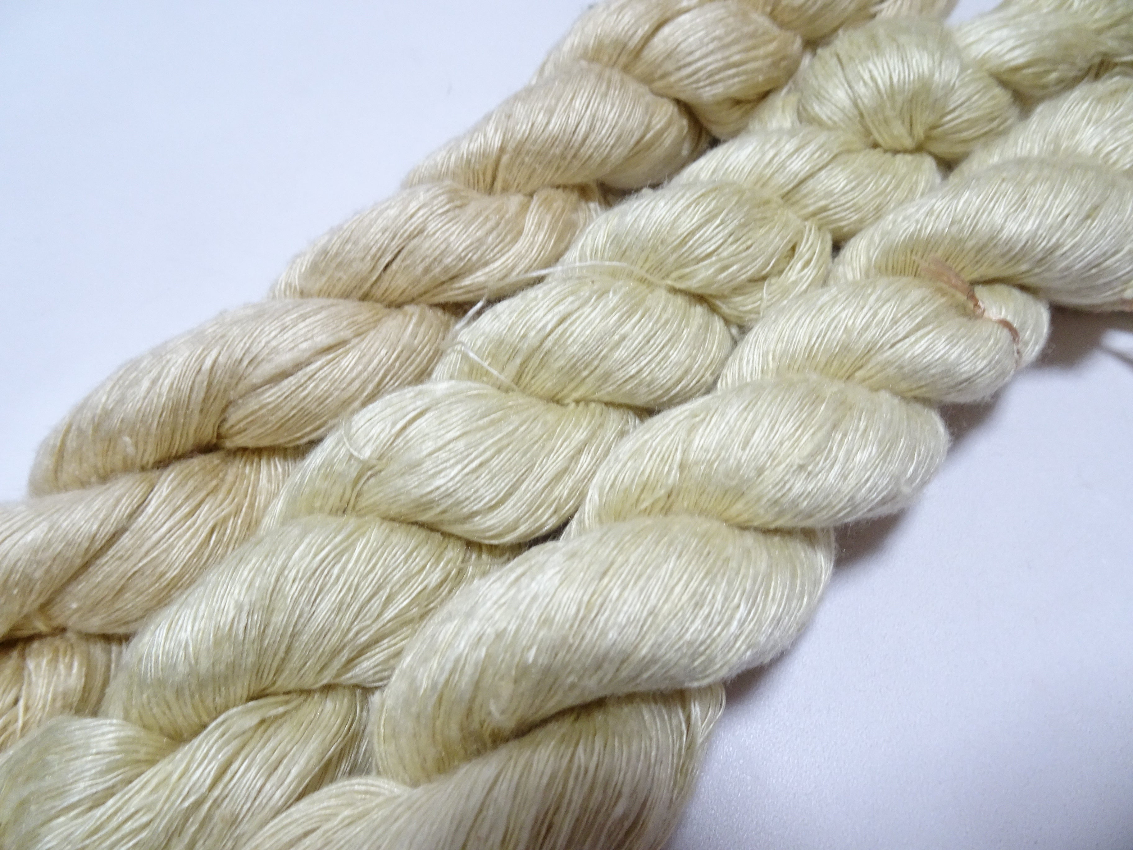 Japanese Vintage Mawata Tsumugi Fine Quality Silk Thread 3sets embroidery & Weave 17063