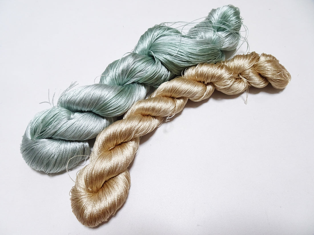 Japanese Vintage Twisted Silk Thread 2sets Embroidery 17240
