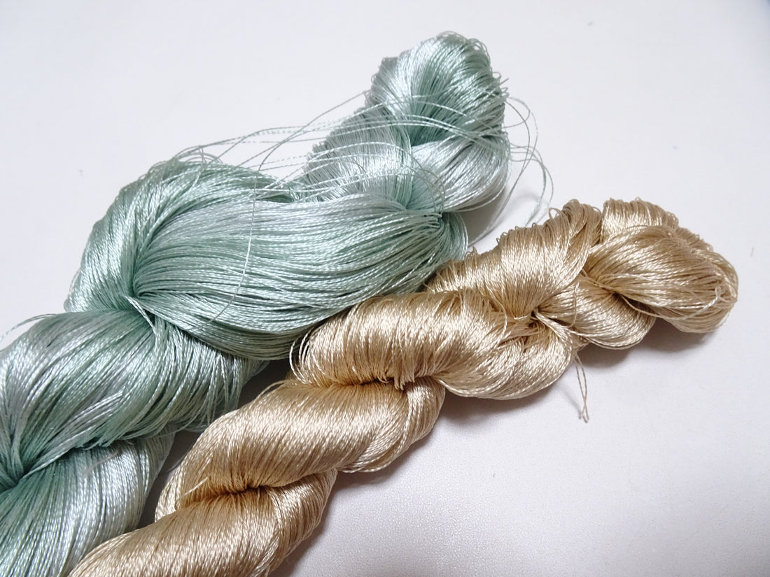 Japanese Vintage Twisted Silk Thread 2sets Embroidery 17240