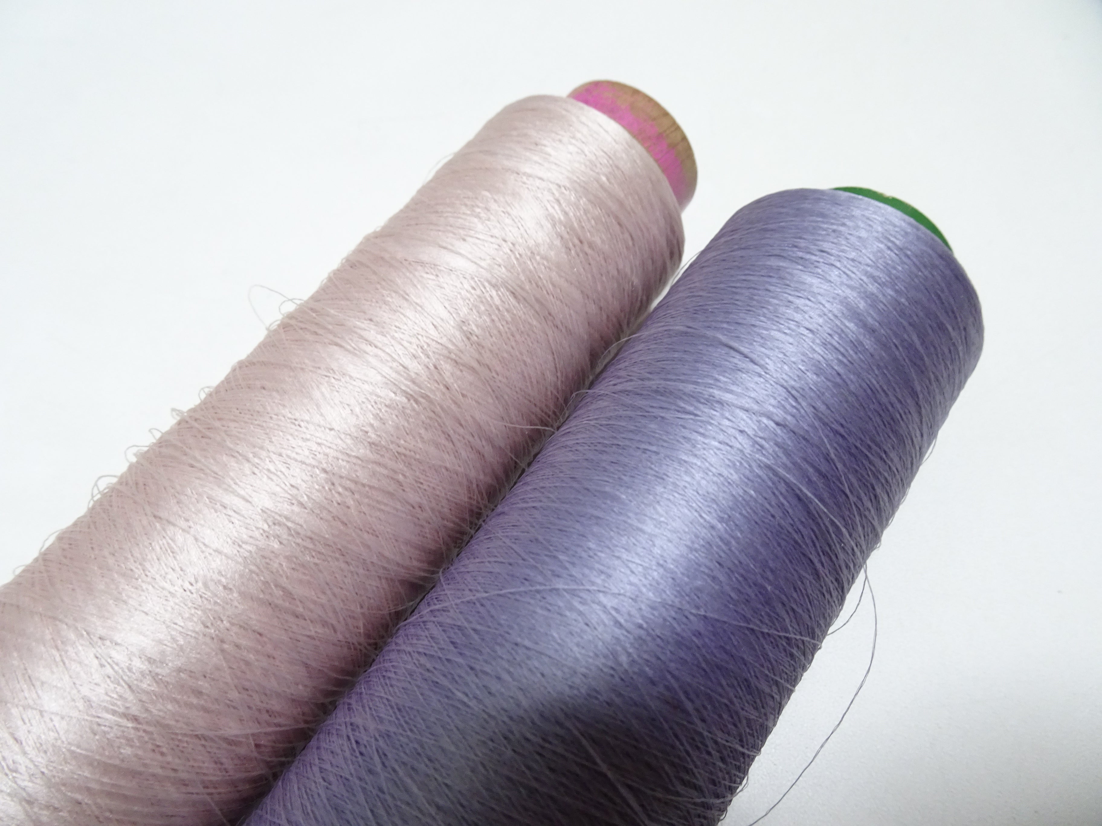Japanese Vintage Silk Thread & Woodn Spool 2sets Embroidery 18739