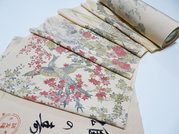 Japanese Vintage Rare Showa-Era Dyed Sample Fabric Bolt 14007