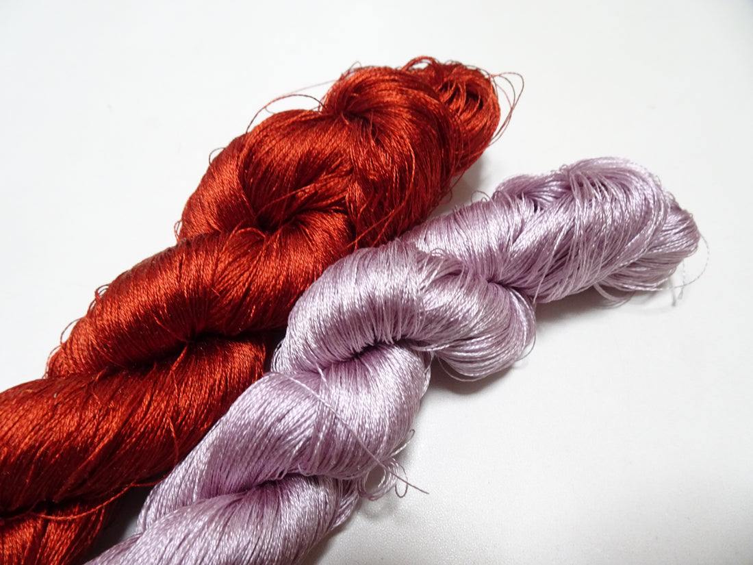 Japanese Vintage Twisted Silk Thread 2sets Embroidery 17385