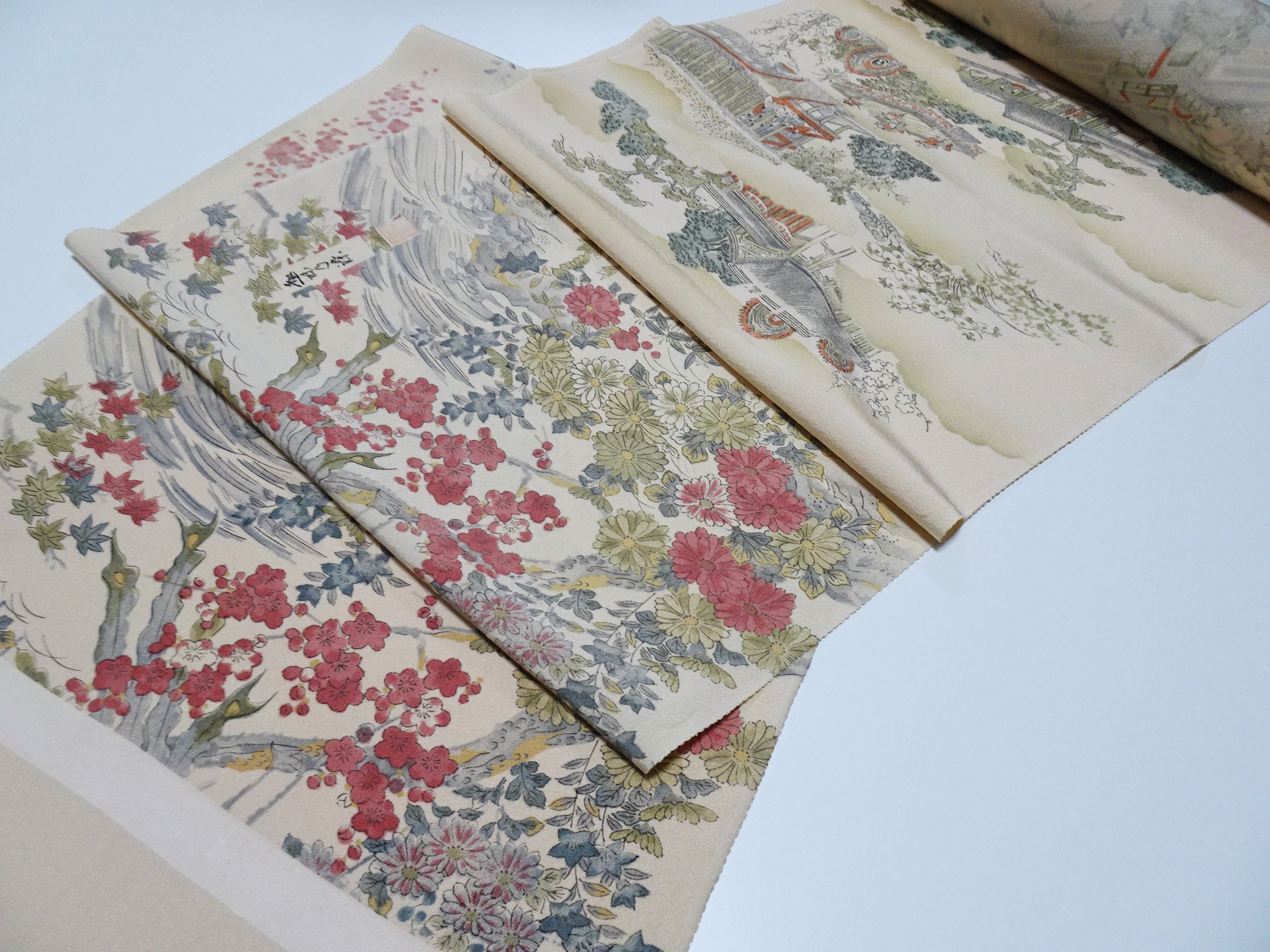 Japanese Vintage Rare Showa-Era Dyed Sample Fabric Bolt 14007