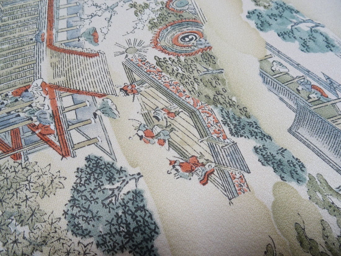 Japanese Vintage Rare Showa-Era Dyed Sample Fabric Bolt 14007