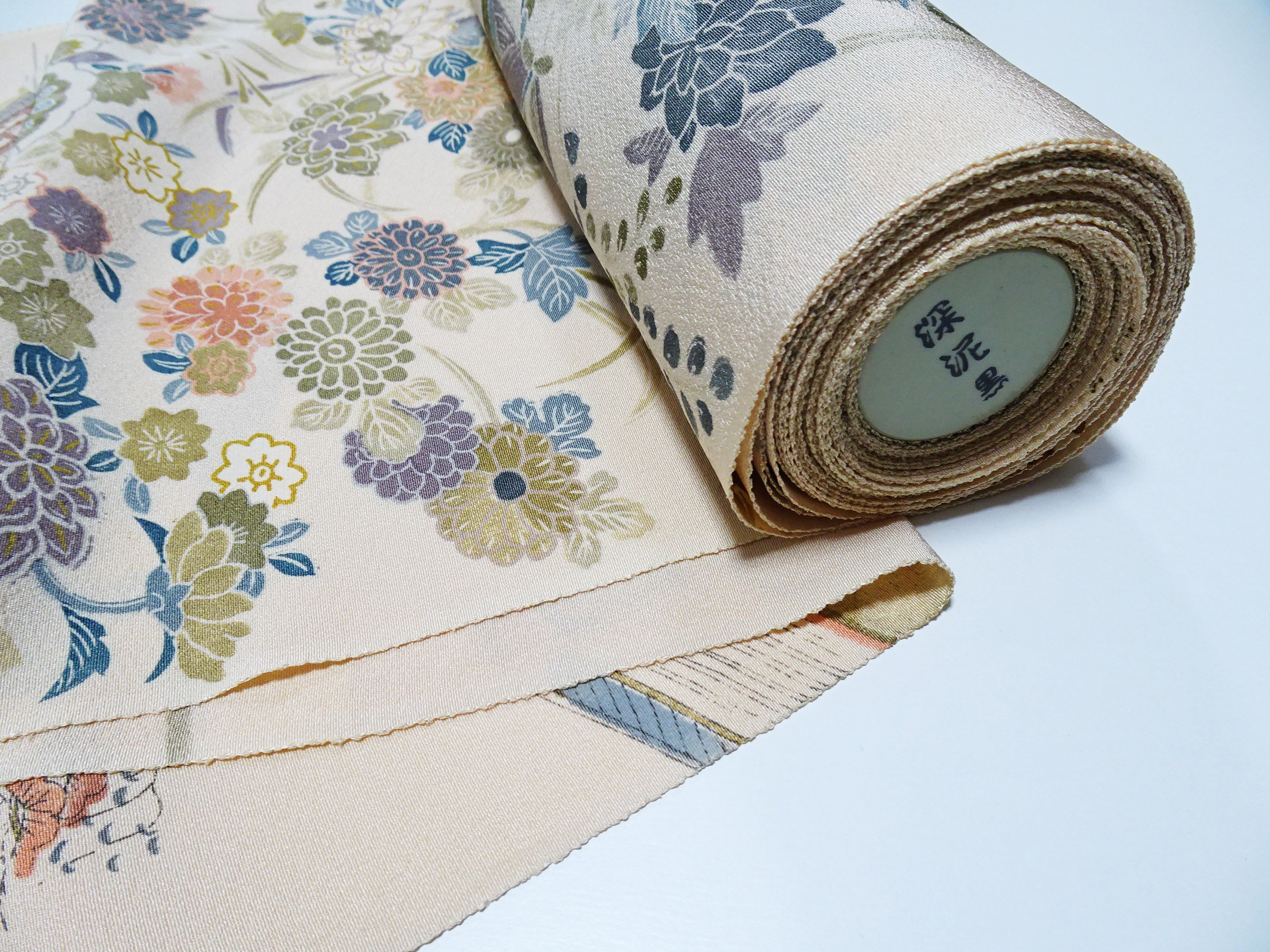 Japanese Vintage Rare Showa-Era Dyed Sample Fabric Bolt 14007