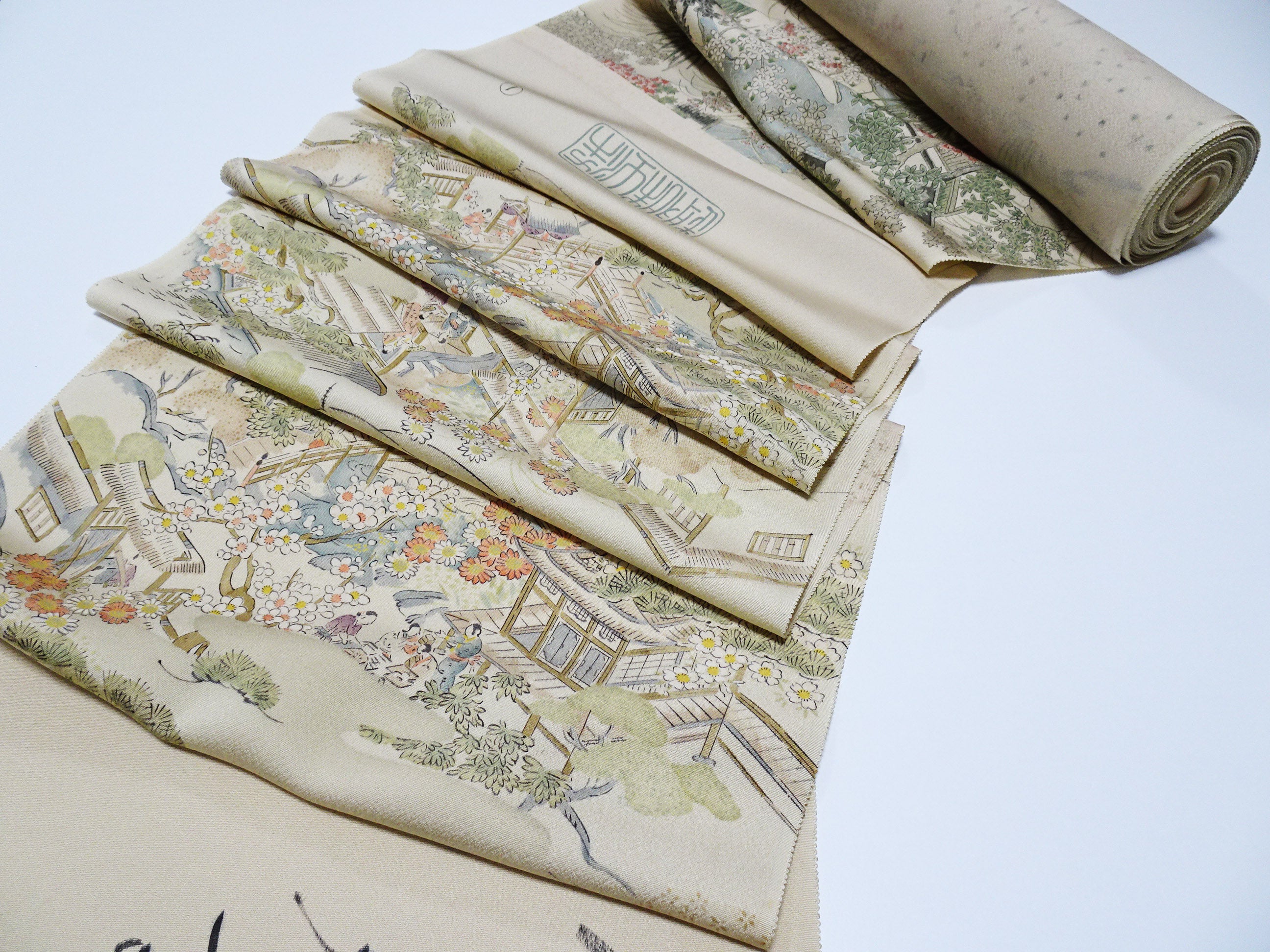 Japanese Vintage Rare Showa-Era Dyed Sample Fabric Bolt 14008