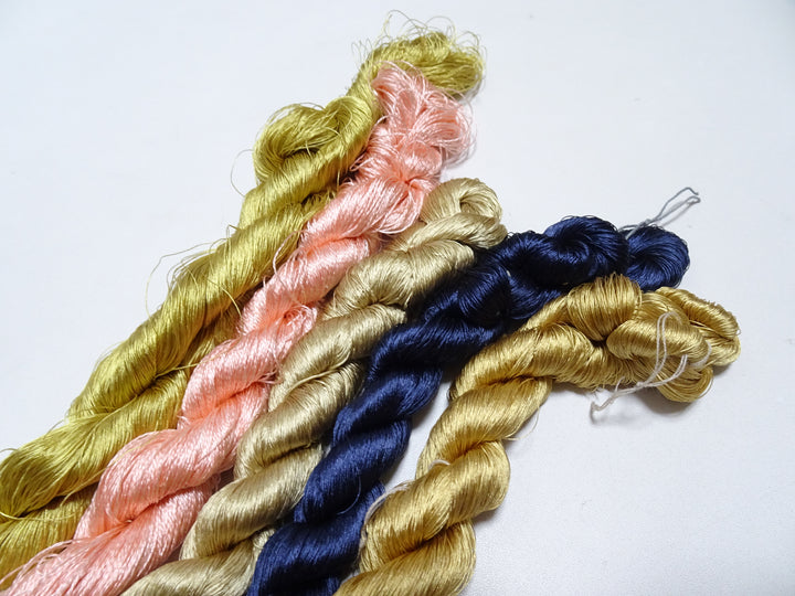 Japanese Vintage Silk Thread 5sets Embroidery 19534