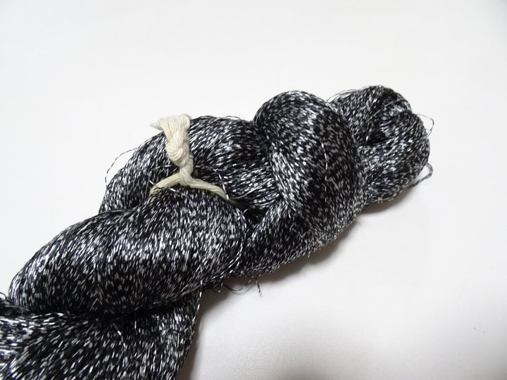 Japanese Vintage Super Rare Mud Dyeing Kasuri loose Twisted Silk Thread Embroidery & weave 13624