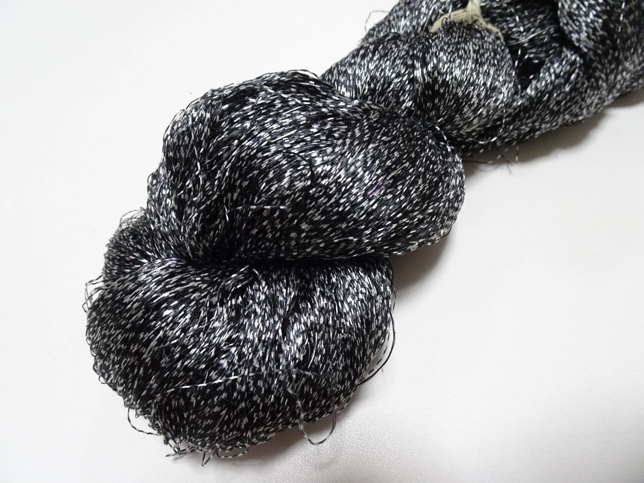 Japanese Vintage Super Rare Mud Dyeing Kasuri loose Twisted Silk Thread Embroidery & weave 13624