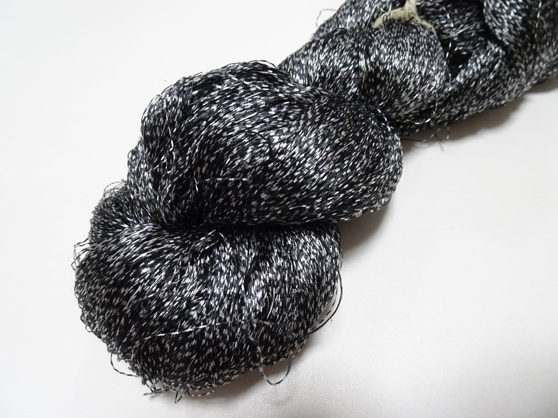 Japanese Vintage Super Rare Mud Dyeing Kasuri loose Twisted Silk Thread Embroidery & weave 13624