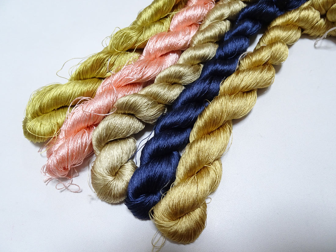 Japanese Vintage Silk Thread 5sets Embroidery 19534