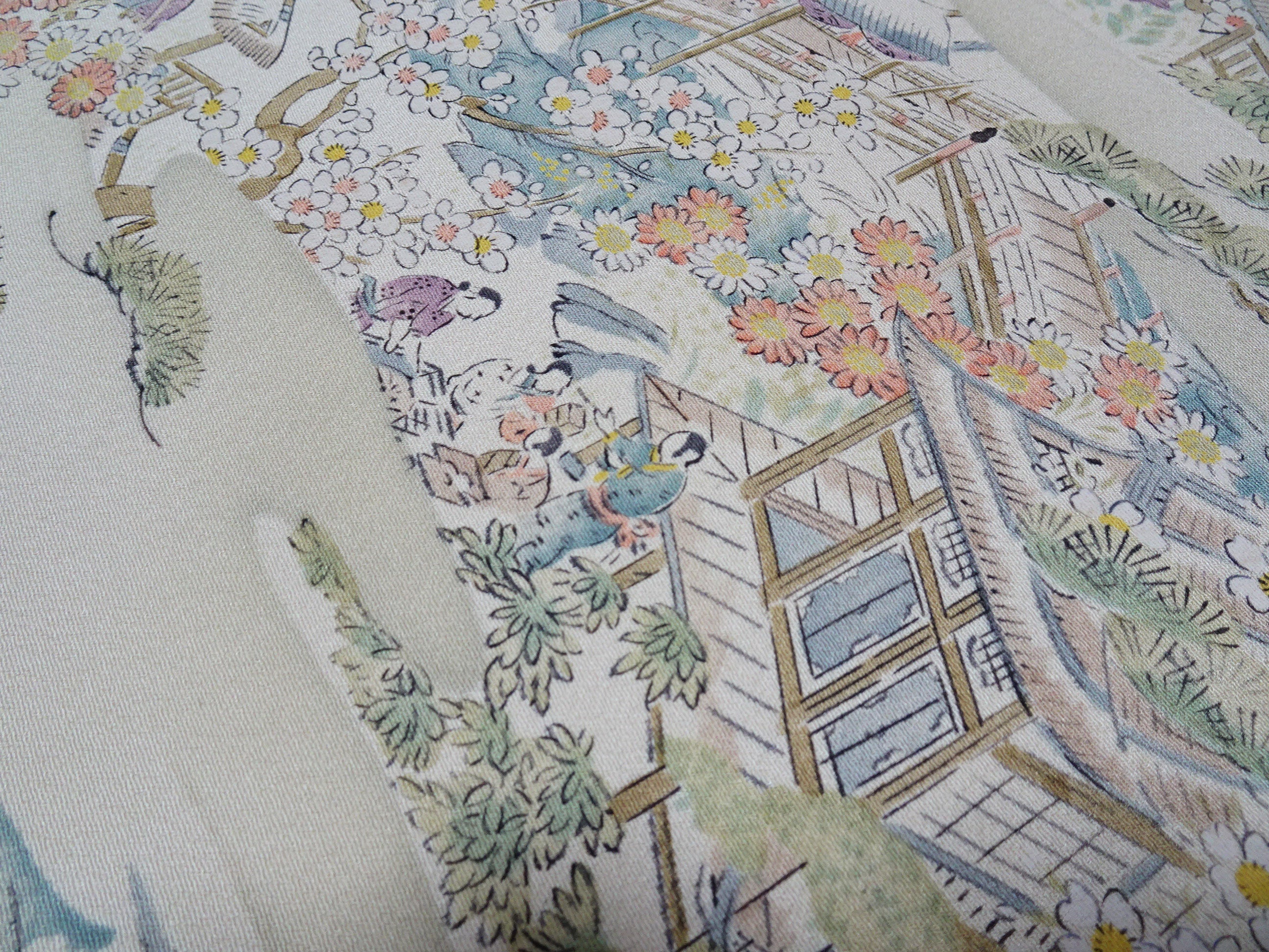 Japanese Vintage Rare Showa-Era Dyed Sample Fabric Bolt 14008