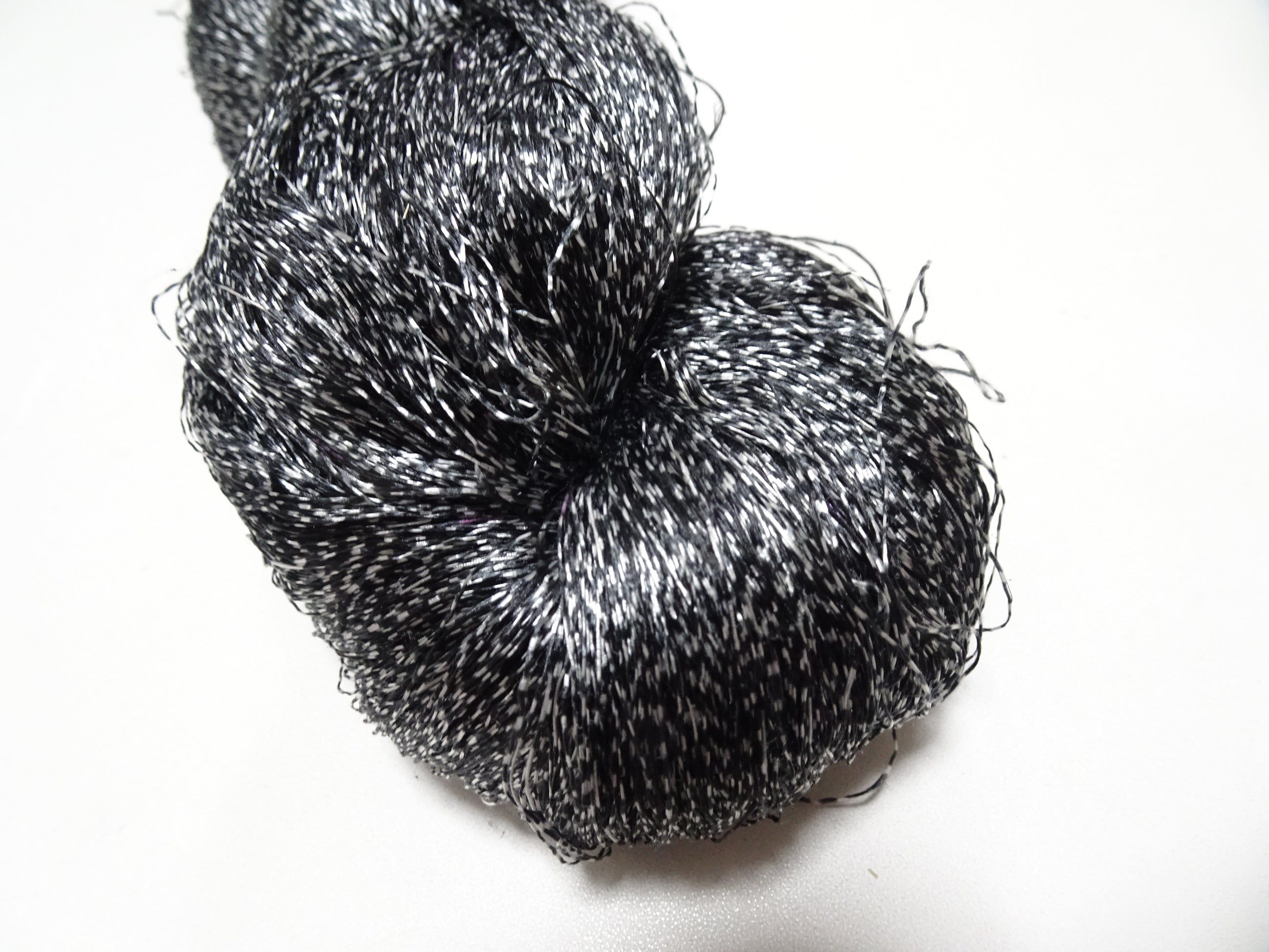 Japanese Vintage Super Rare Mud Dyeing Kasuri loose Twisted Silk Thread Embroidery & weave 13624