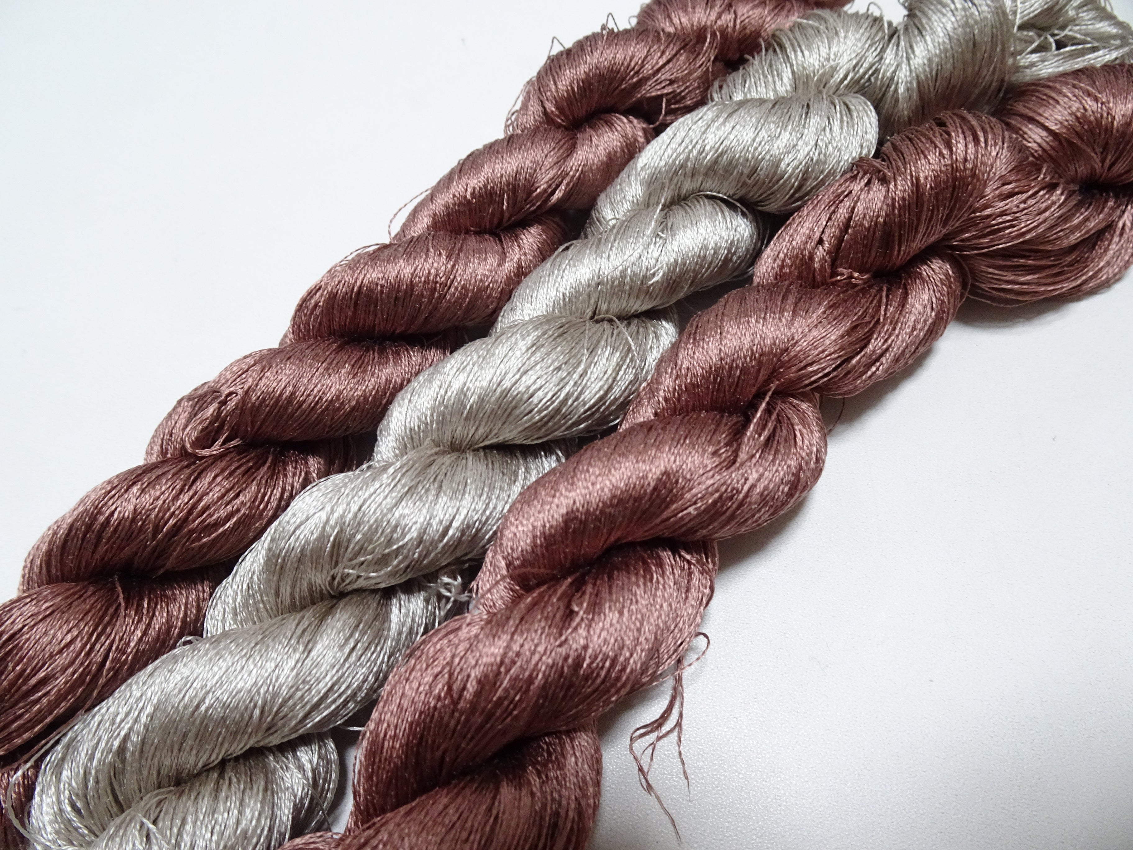 Japanese Vintage Twisted Silk Thread 3sets Embroidery 17245
