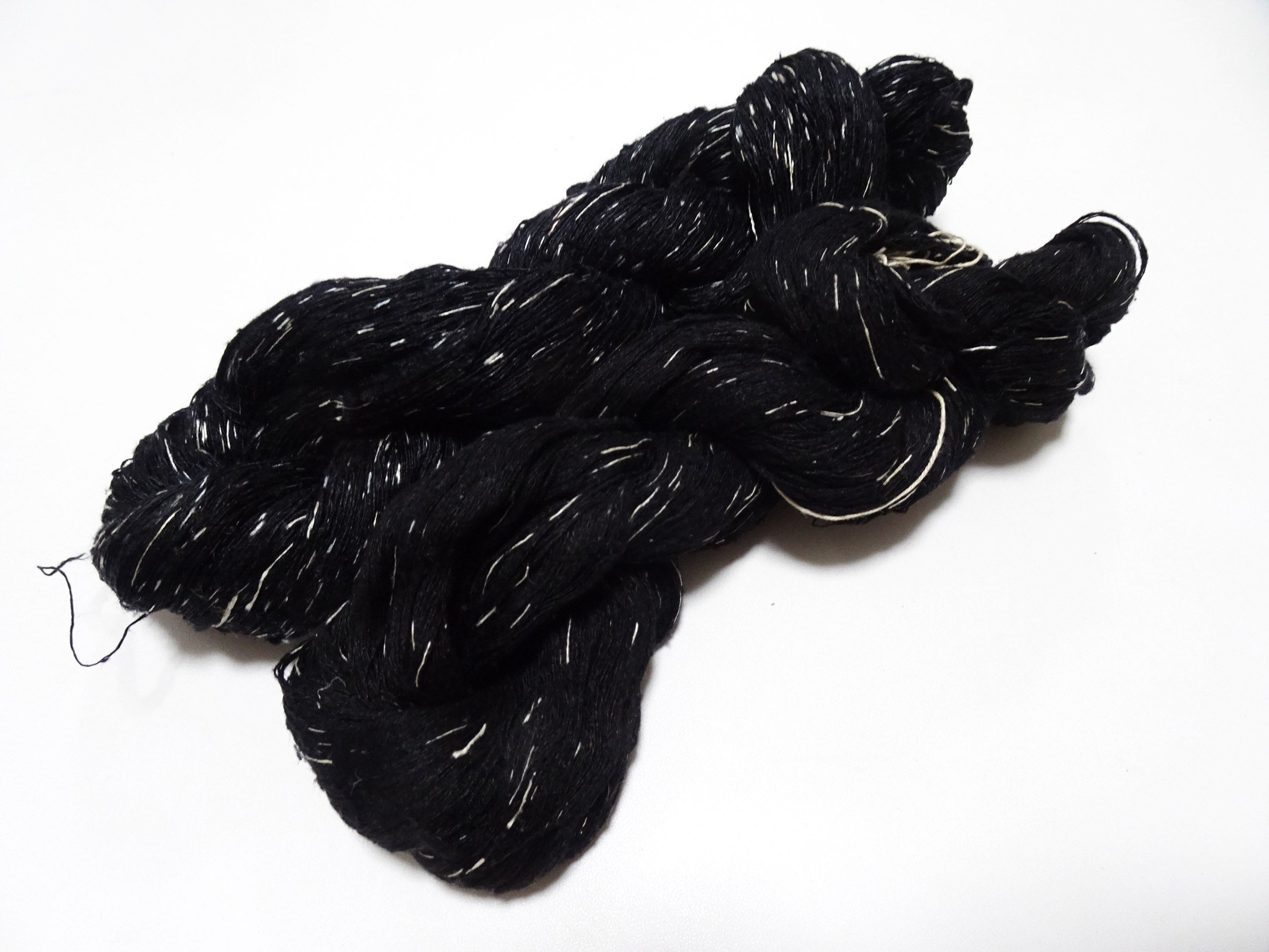 Japanese Vintage Super Rare Mud Dyeing Kasuri loose Twisted Silk Thread 2sets Embroidery & weave 13626