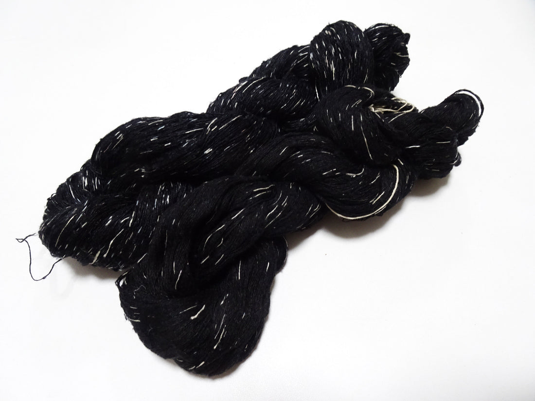 Japanese Vintage Super Rare Mud Dyeing Kasuri loose Twisted Silk Thread 2sets Embroidery & weave 13626