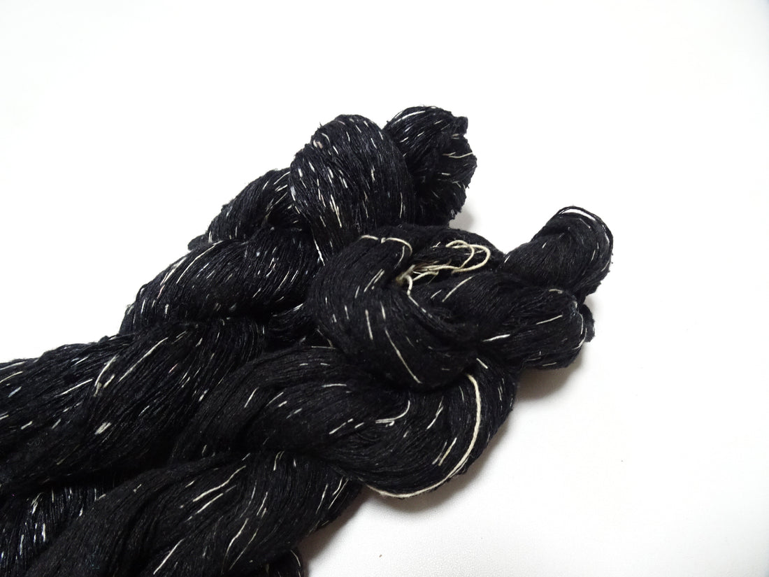 Japanese Vintage Super Rare Mud Dyeing Kasuri loose Twisted Silk Thread 2sets Embroidery & weave 13626