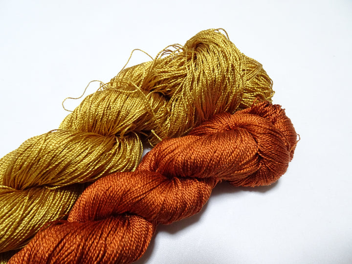 Japanese Vintage Strong Twisted Silk Thread 2sets Embroidery & Weaving 16147