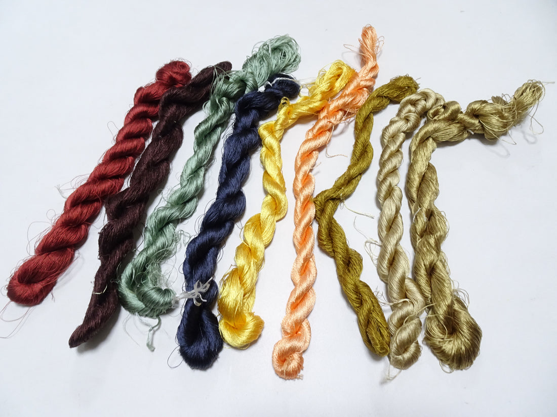 Japanese Vintage Silk Thread 9sets Embroidery 19536