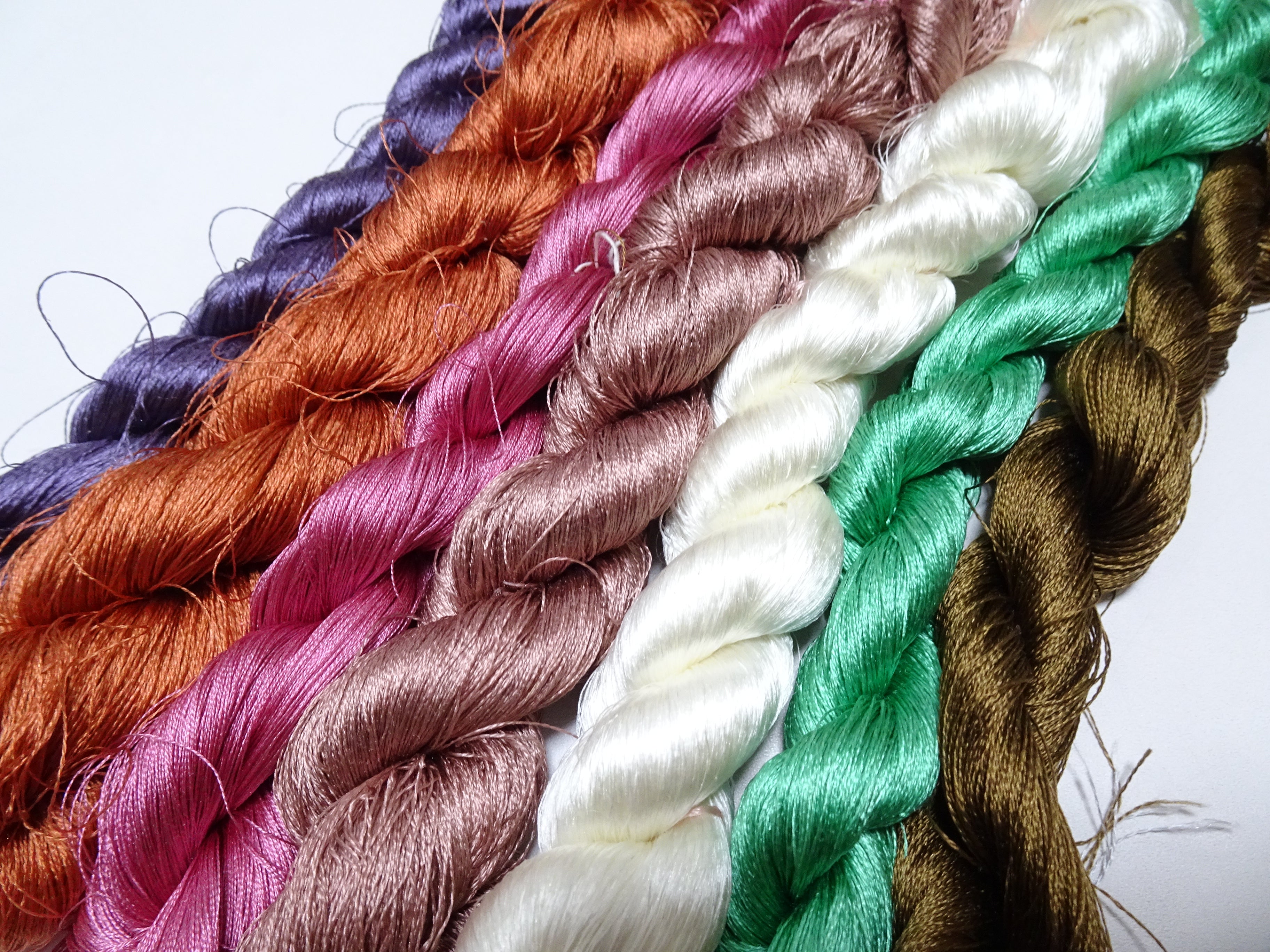 Japanese Vintage Twisted Silk Thread 3sets Embroidery 17246