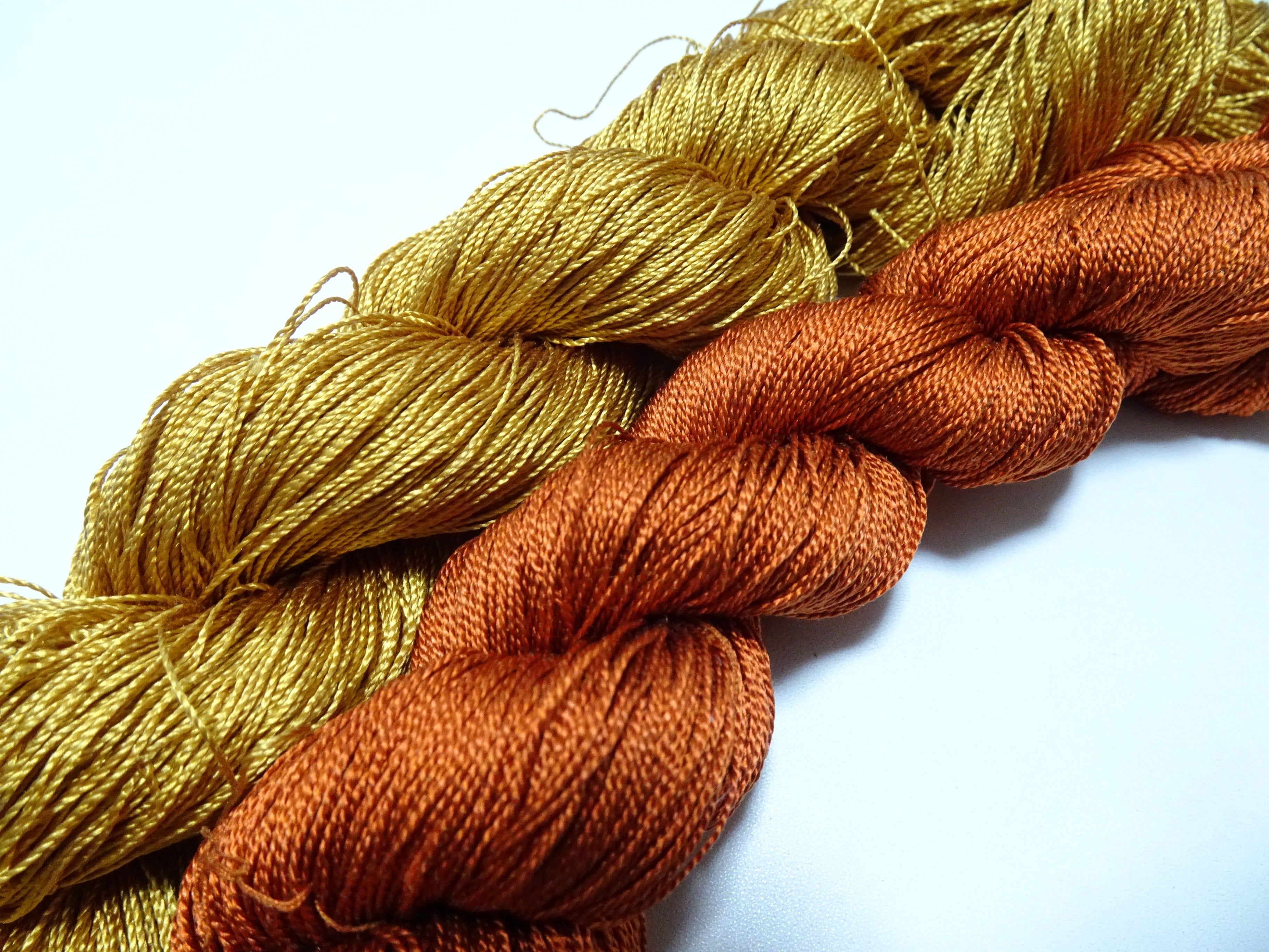 Japanese Vintage Strong Twisted Silk Thread 2sets Embroidery & Weaving 16147