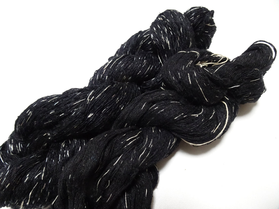 Japanese Vintage Super Rare Mud Dyeing Kasuri loose Twisted Silk Thread 2sets Embroidery & weave 13626