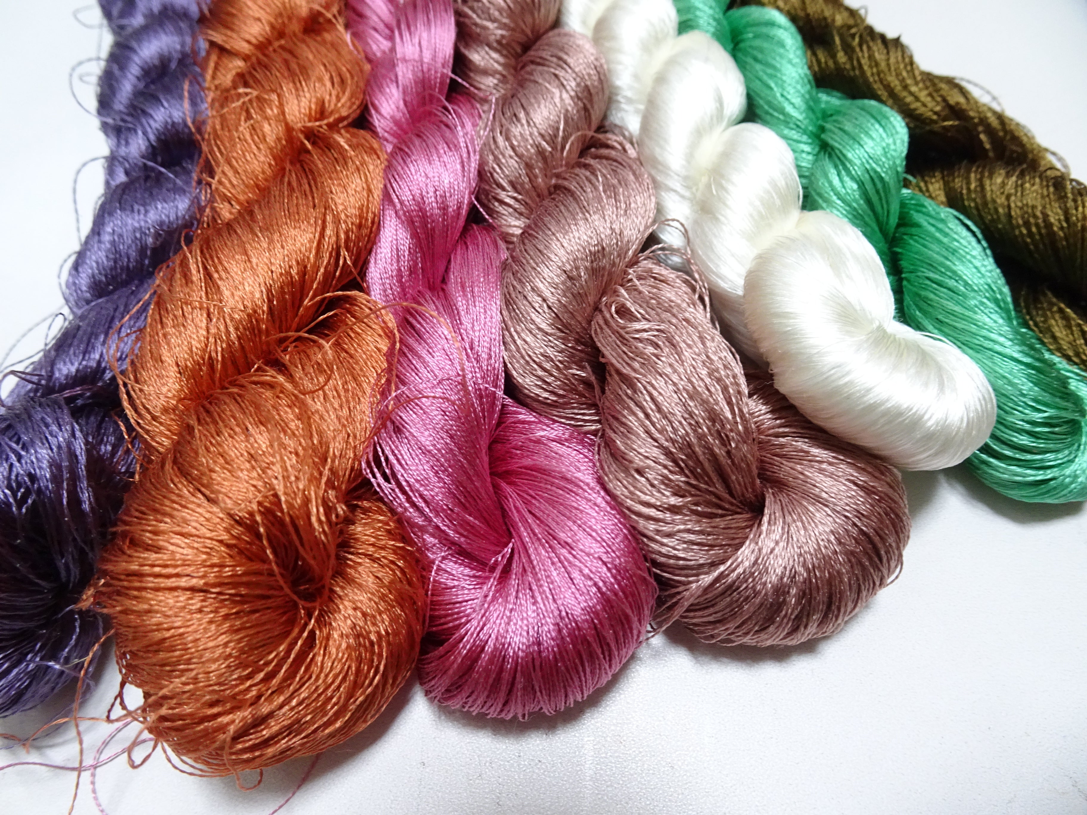 Japanese Vintage Twisted Silk Thread 3sets Embroidery 17246
