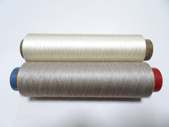 Japanese Vintage Silk Thread & Woodn Spool 2sets Embroidery 18746