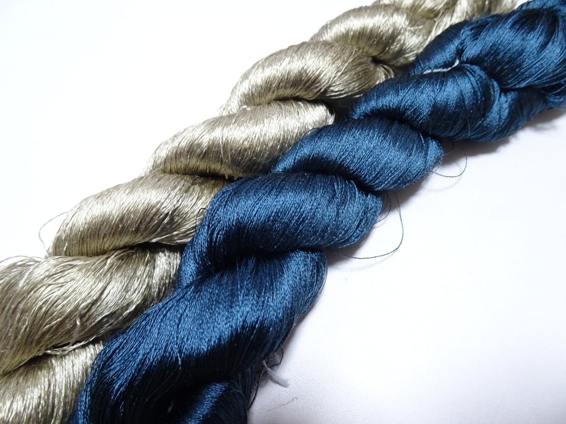 Japanese Vintage Twisted Silk Thread 2sets Embroidery 17390