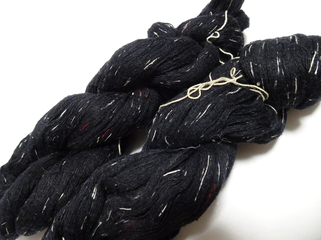 Japanese Vintage Super Rare Mud Dyeing Kasuri loose Twisted Silk Thread 2sets Embroidery & weave 13627