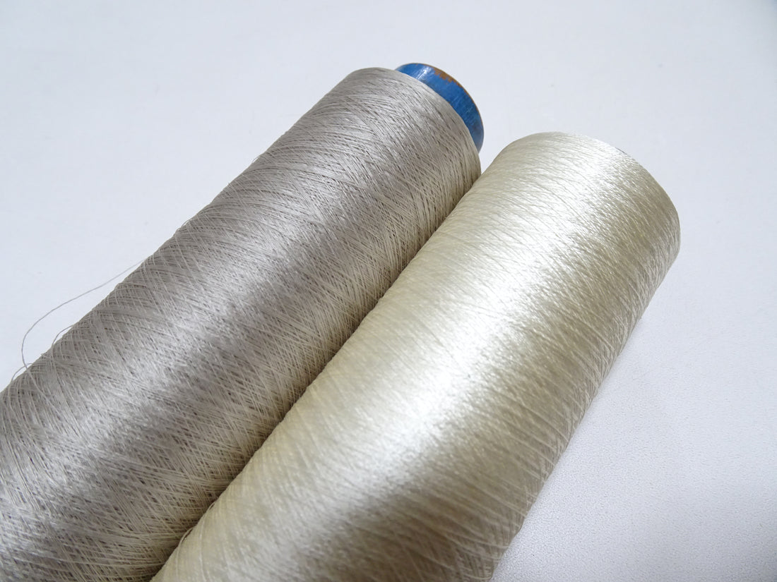 Japanese Vintage Silk Thread & Woodn Spool 2sets Embroidery 18746