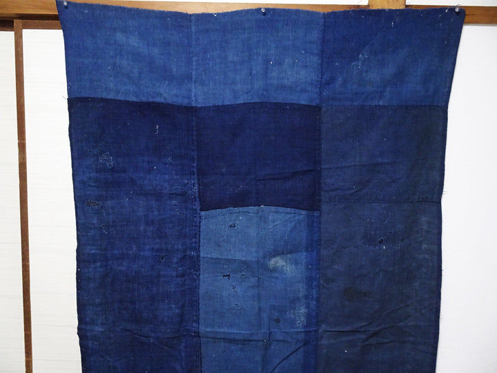 Japanese Antique Cotton Boro Ranru Sashiko kasuri Indigo dye Fabric 13628