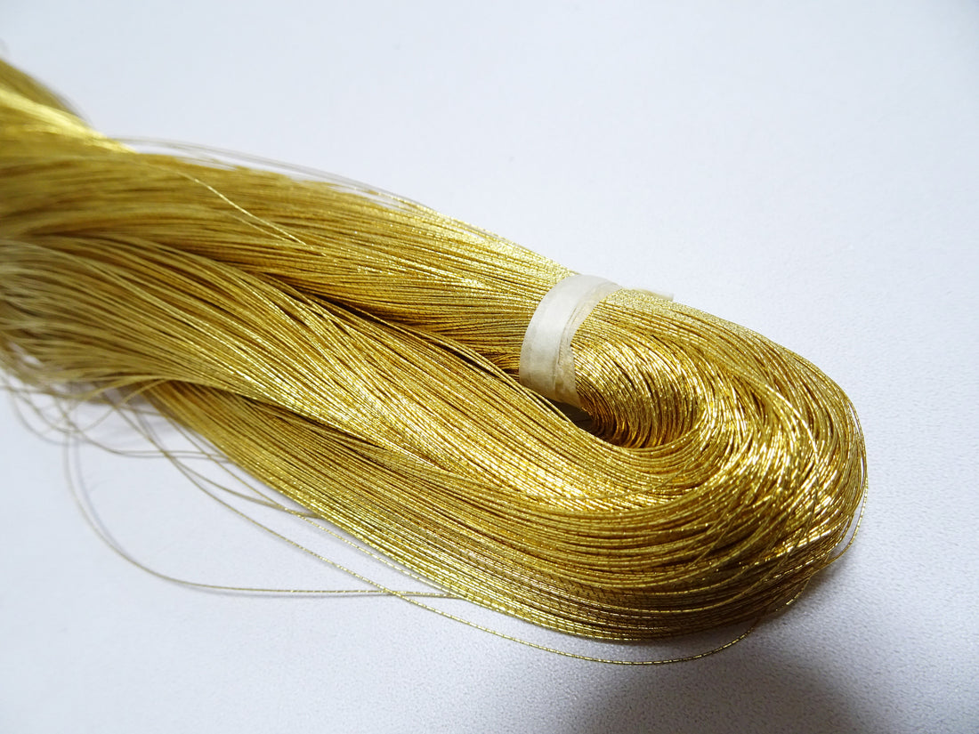 Special price!! Japanese Vintage Rare Superb 24K Gold Leaf Thread 1000M Embroidery 2  0.24mm