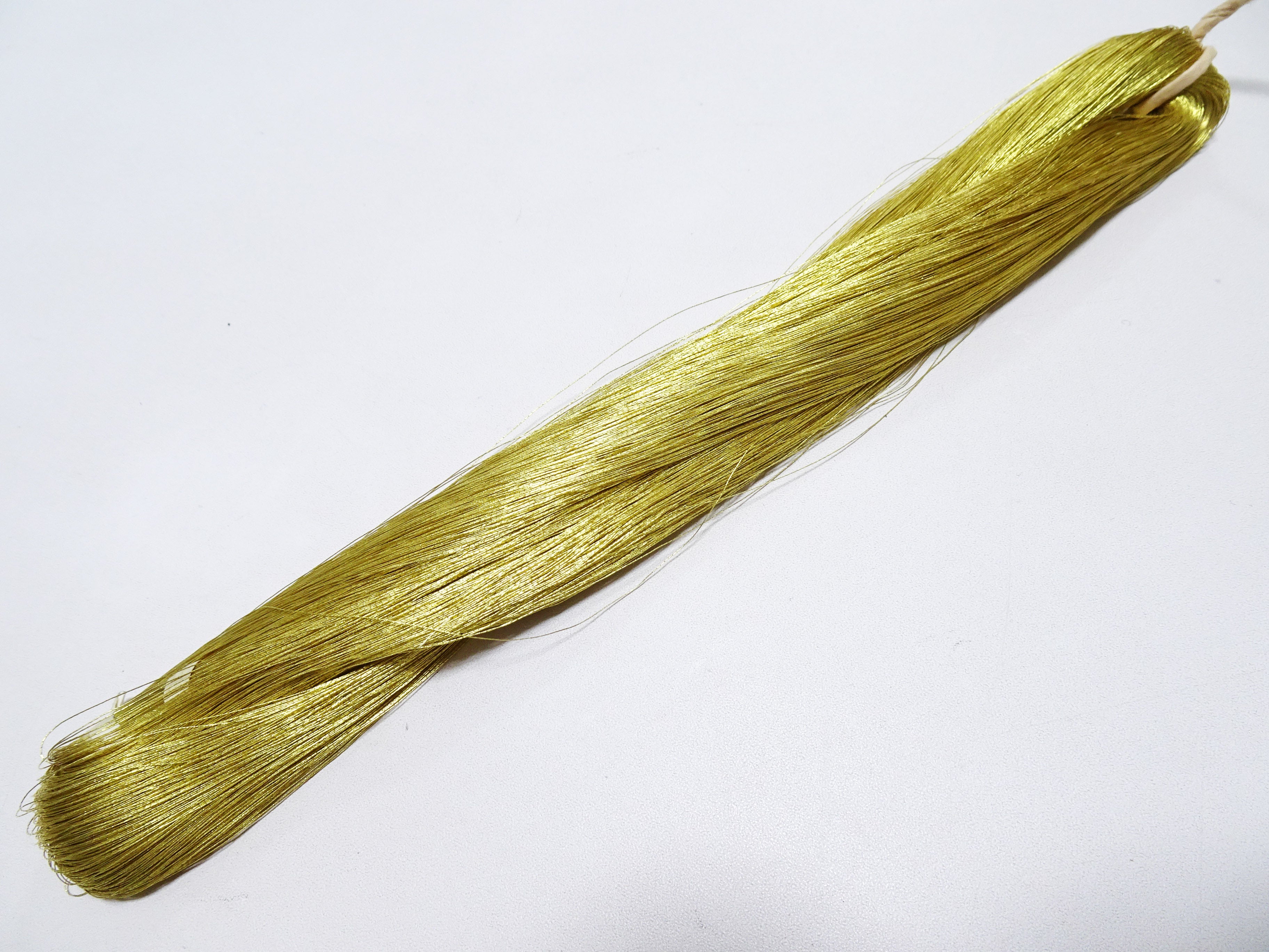 Special price!! Japanese Vintage Ultra Rare Superb 24K Gold Leaf Thread 1000M Embroidery 1 / Honkinshi Aokin  0.16mm