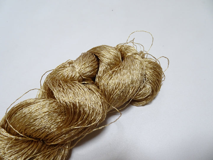 Japanese Vintage High Class Rare Silk Thread Mixture of Gold embroidery 14656