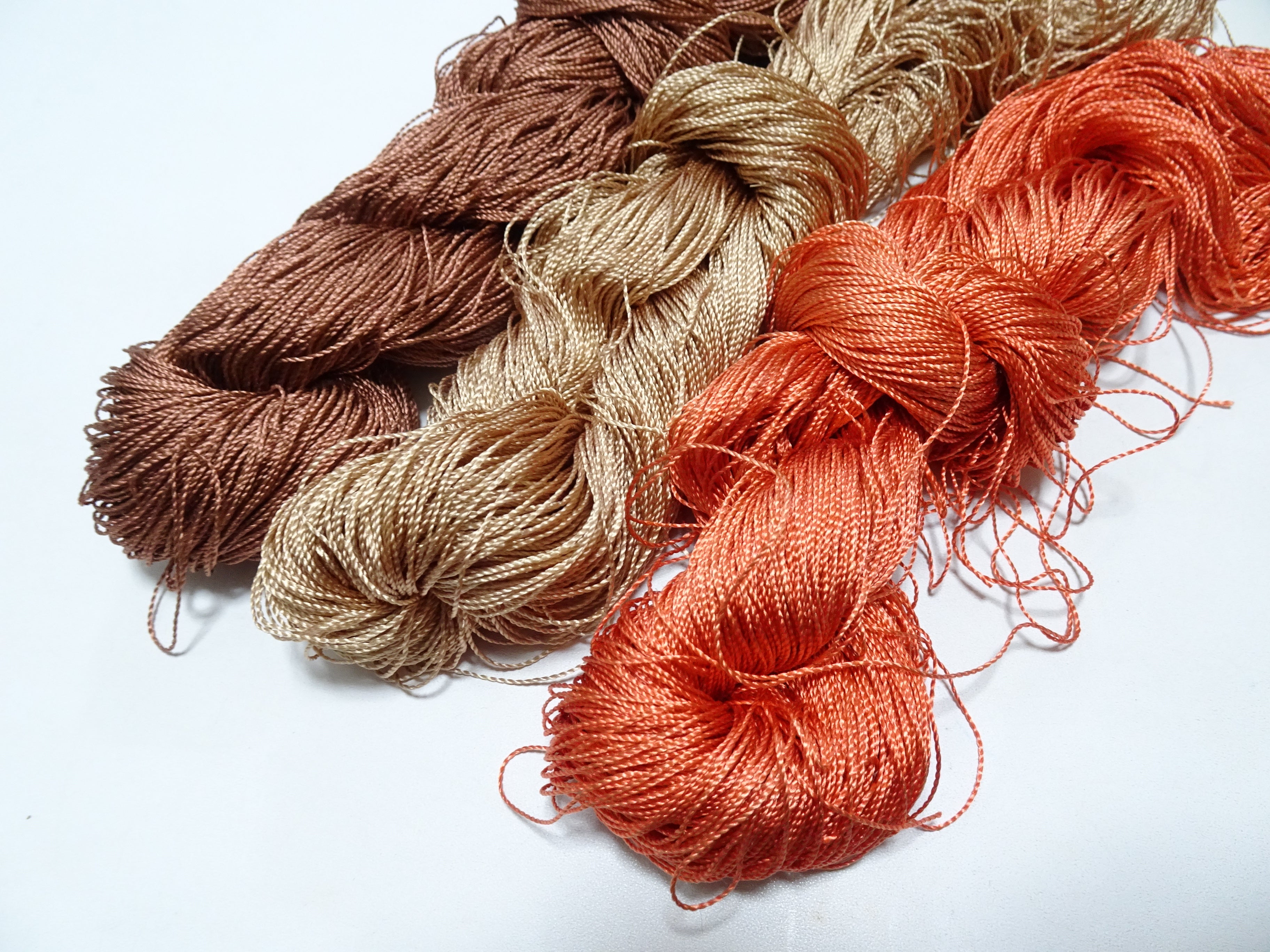 Japanese Vintage Strong Twisted Silk Thread 3sets Embroidery & Weaving 16150