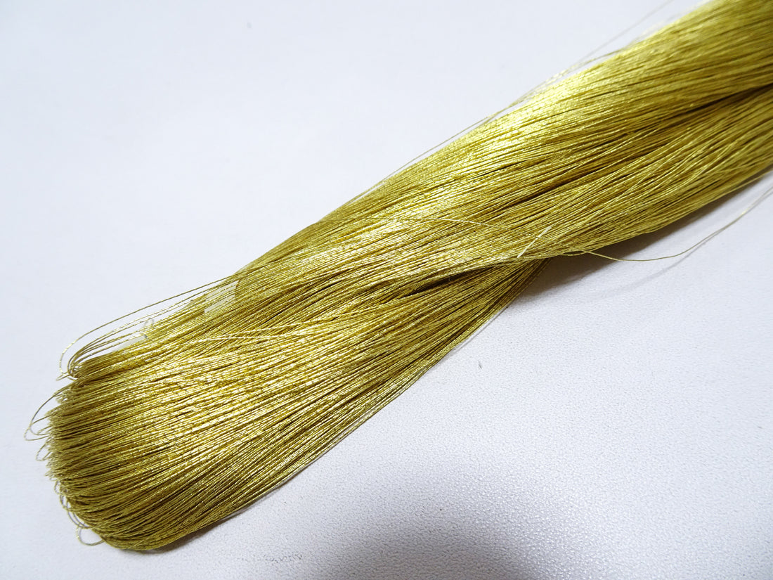 Special price!! Japanese Vintage Ultra Rare Superb 24K Gold Leaf Thread 1000M Embroidery 1 / Honkinshi Aokin  0.16mm