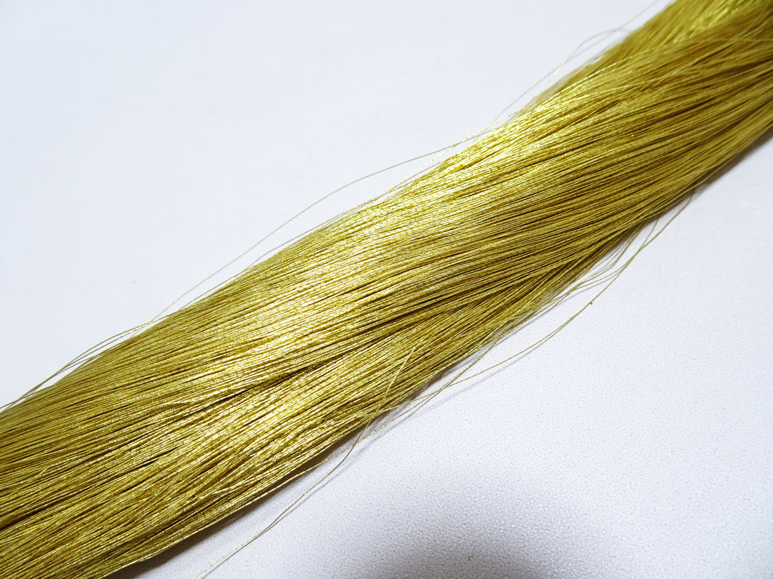 Special price!! Japanese Vintage Ultra Rare Superb 24K Gold Leaf Thread 1000M Embroidery 1 / Honkinshi Aokin  0.16mm