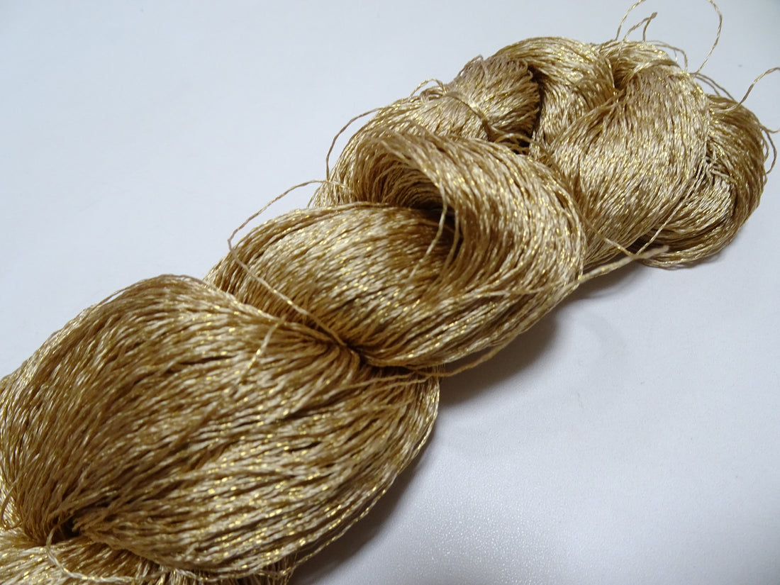 Japanese Vintage High Class Rare Silk Thread Mixture of Gold embroidery 14656