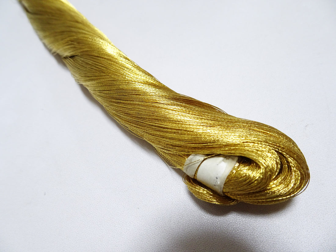 Special price!! Japanese Vintage Rare Superb 24K Gold Leaf Thread 1000M Embroidery 1  0.16mm