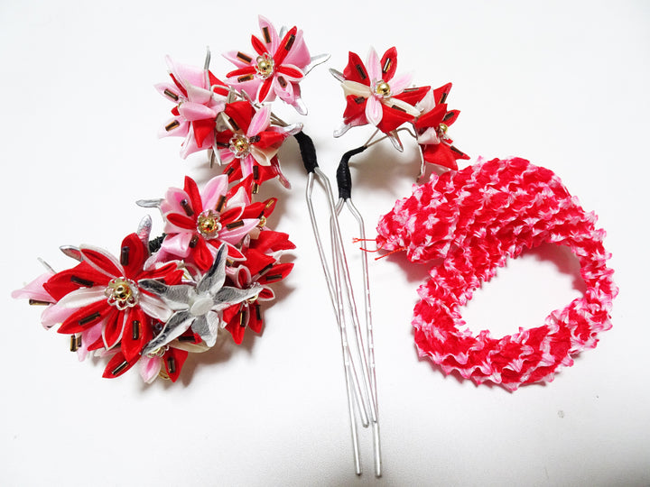 Japanese Vintage Tsumami Zaiku Girl's Kanzashi Sets 15161