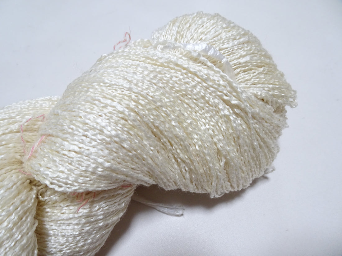 Japanese Vintage Tsumugi Silk Thread Embroidery & Weaving 17663