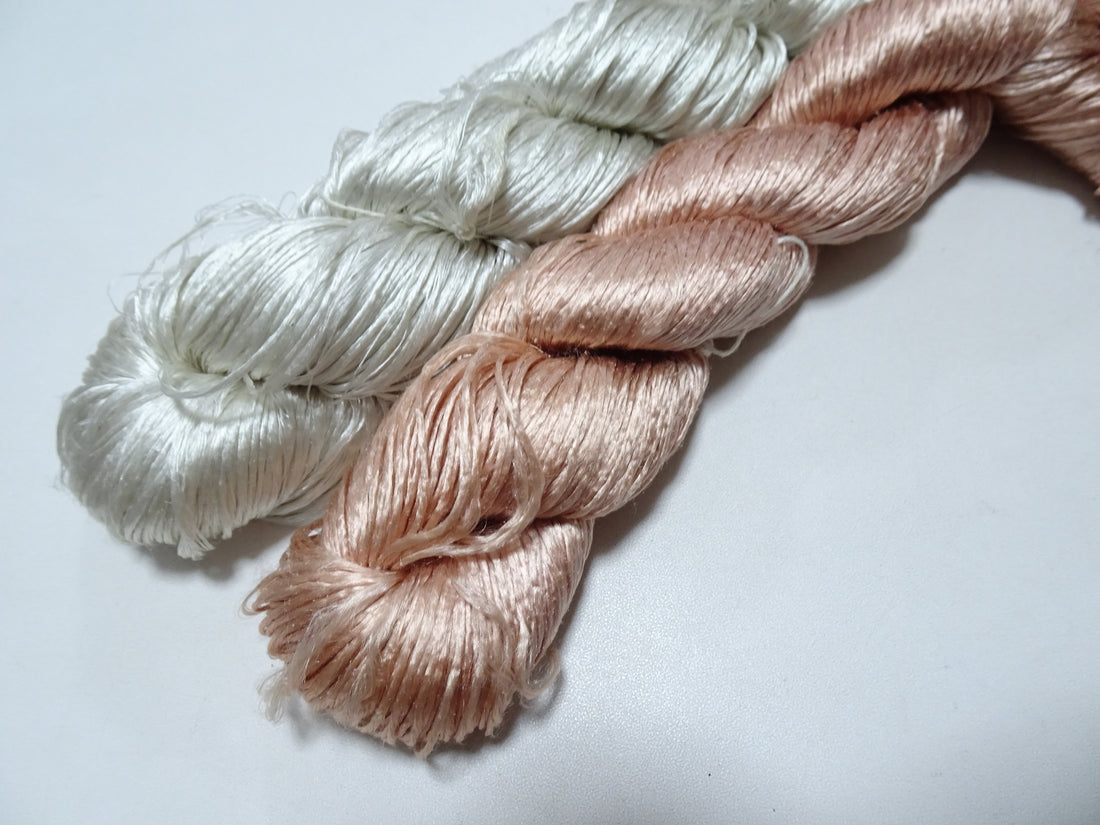 Japanese Vintage Loose Twisted Silk Thread 2sets Embroidery 18244