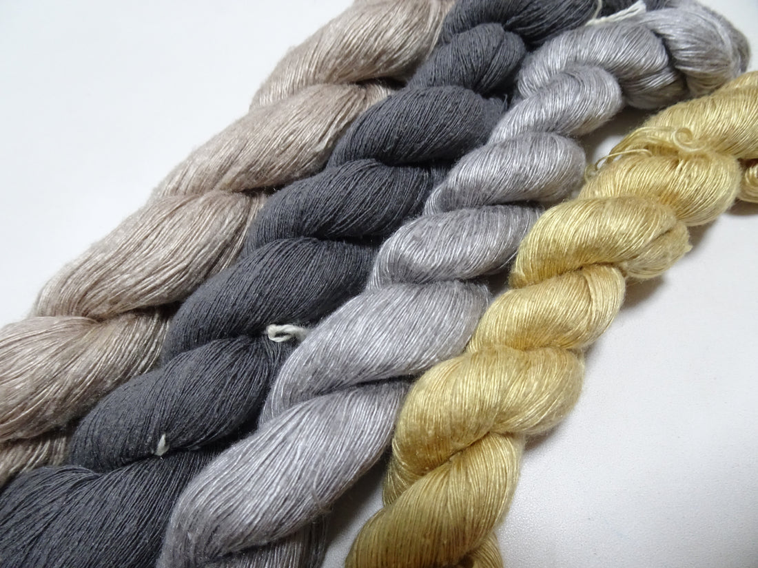 Japanese Vintage Mawata Tsumugi Fine Quality Silk Thread 4sets embroidery & Weave 17075