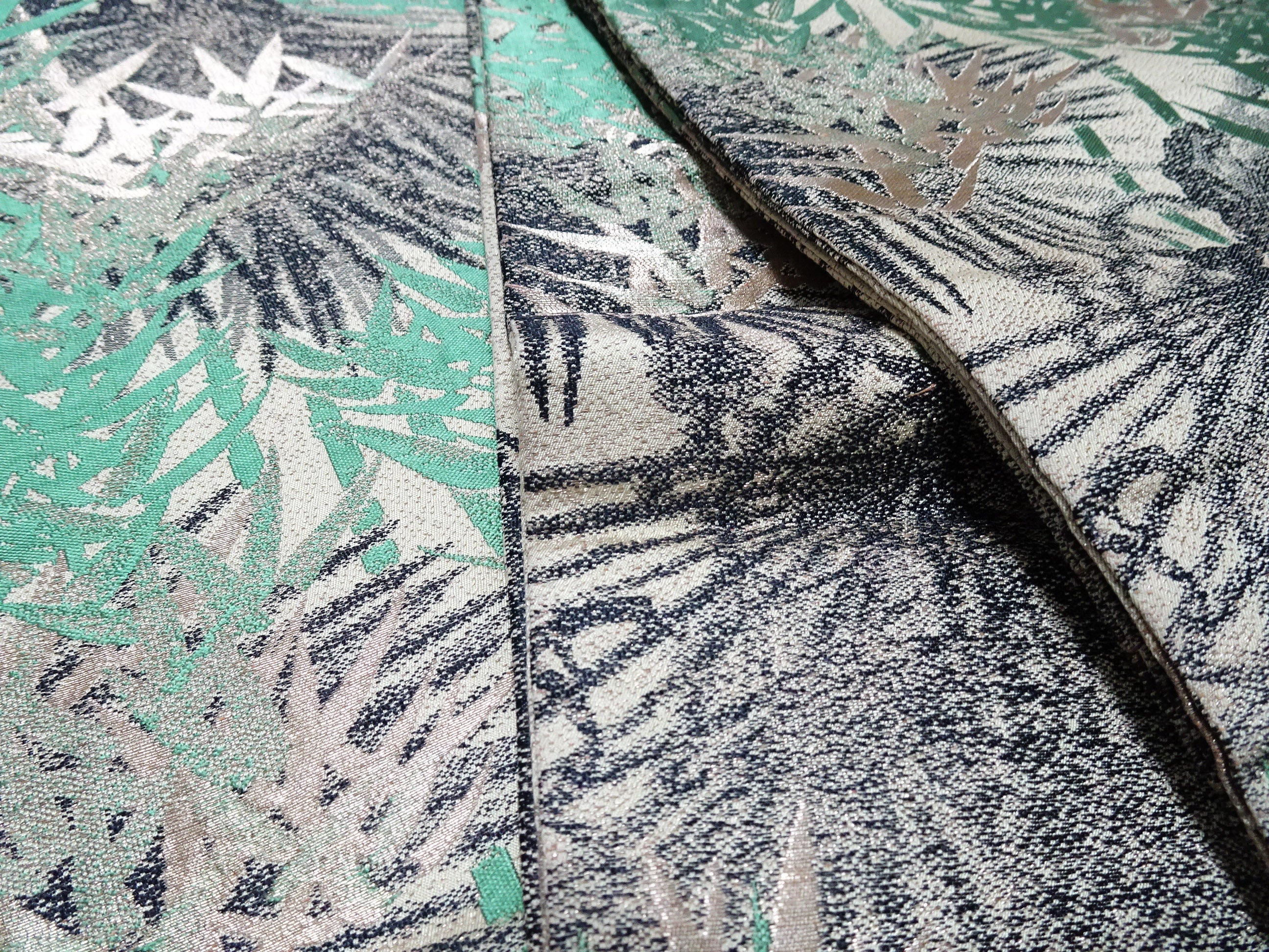 Japanese Taisho-Era Antique Maru Obi – Double-Sided All-Over Design  Golden Tea  14011