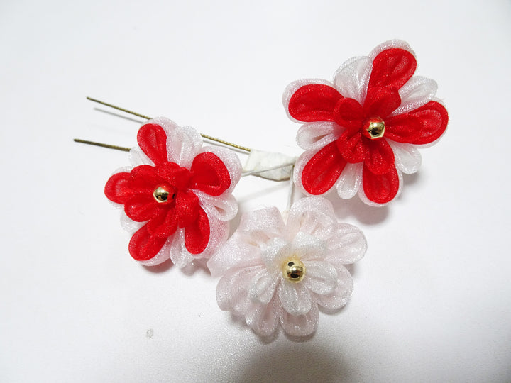 Japanese Vintage Tsumami Zaiku Girl's Kanzashi Sets 15162