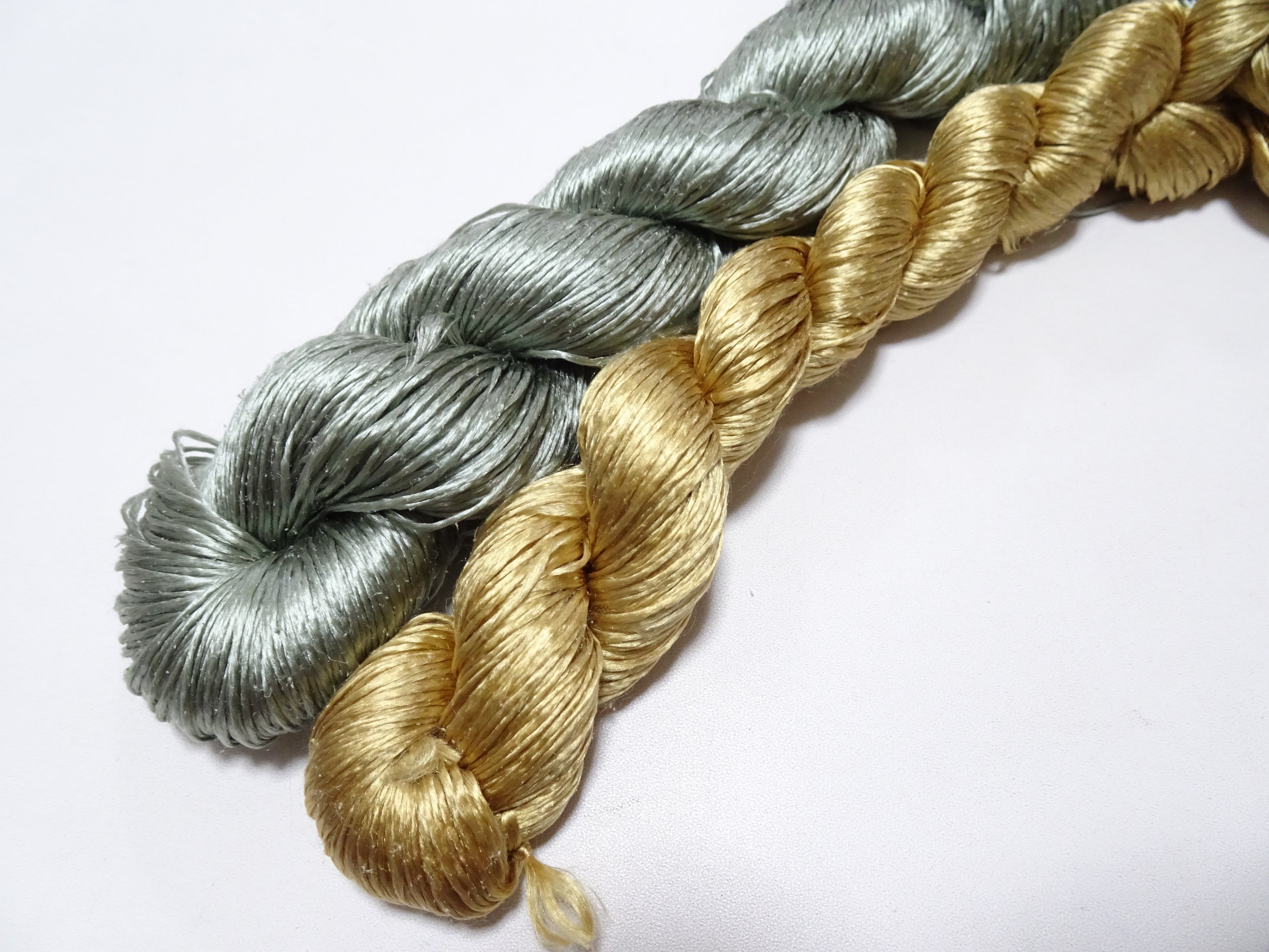 Japanese Vintage Loose Twisted Silk Thread 2sets Embroidery 18247