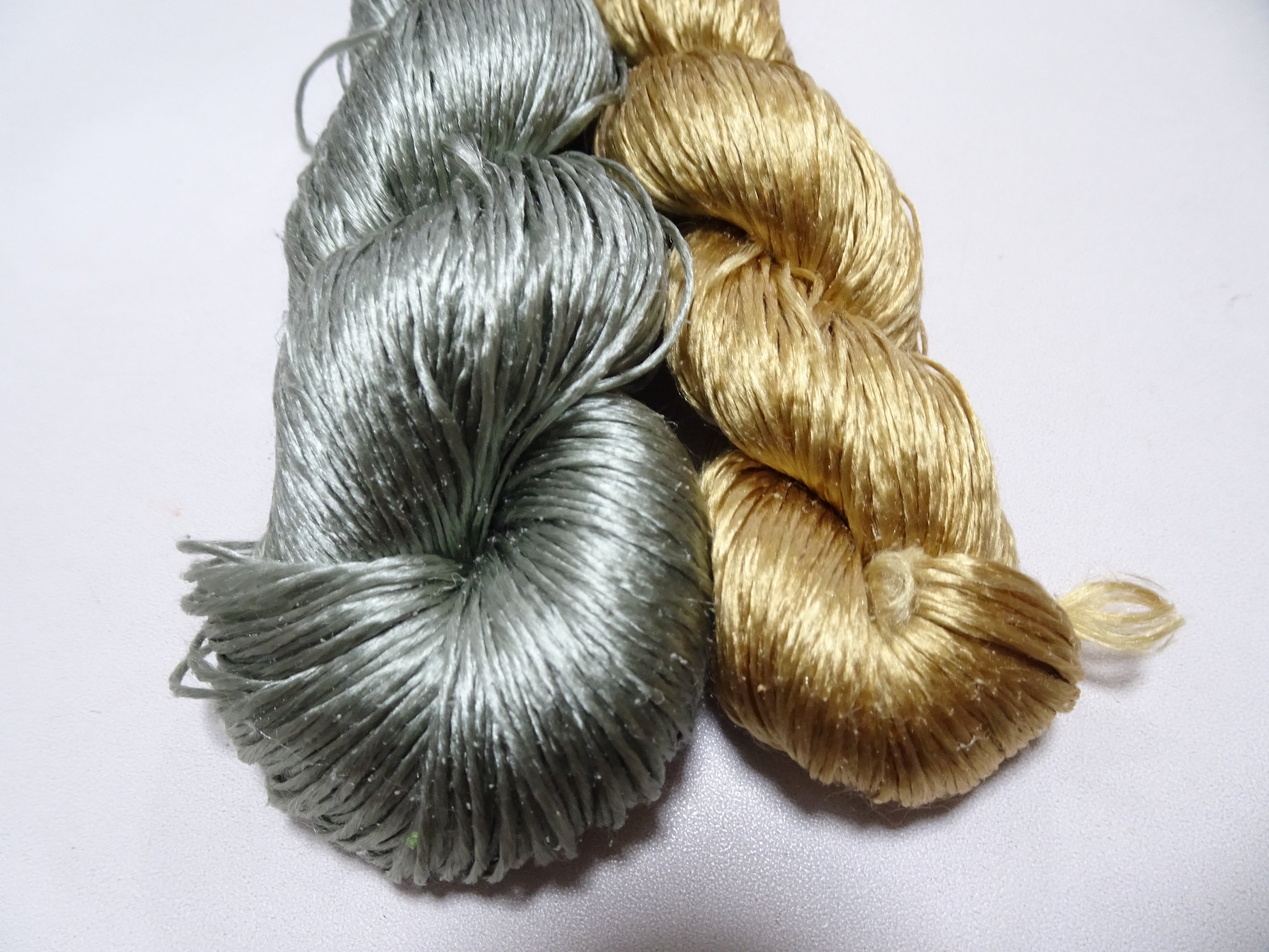 Japanese Vintage Loose Twisted Silk Thread 2sets Embroidery 18247